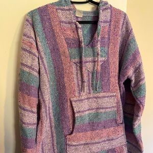 Striped Pastel Poncho